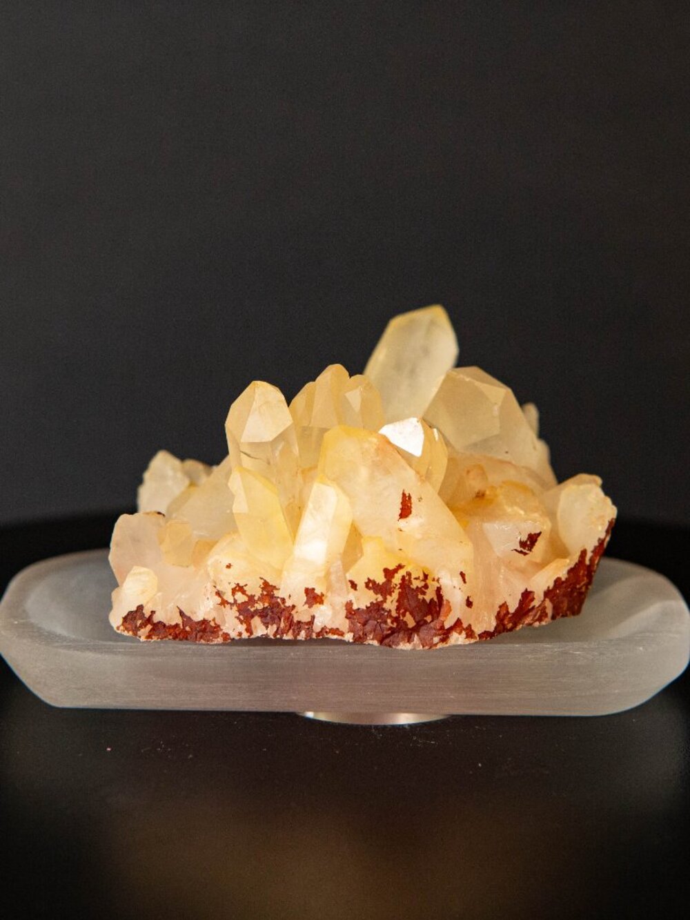 Raw Golden Healer Quartz Cluster 3" Self Standing Natural Iron Matrix Quartz Cry